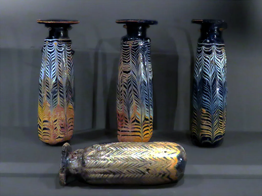 Blue Glass Perfume Bottles, Thessaloniki
