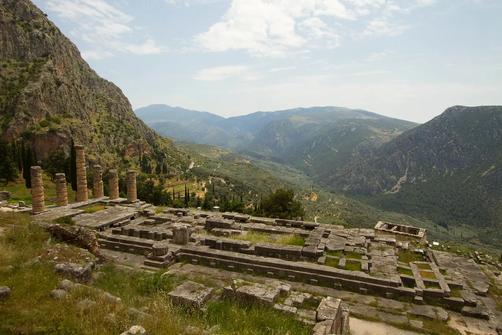 Street in Delphi, Greece