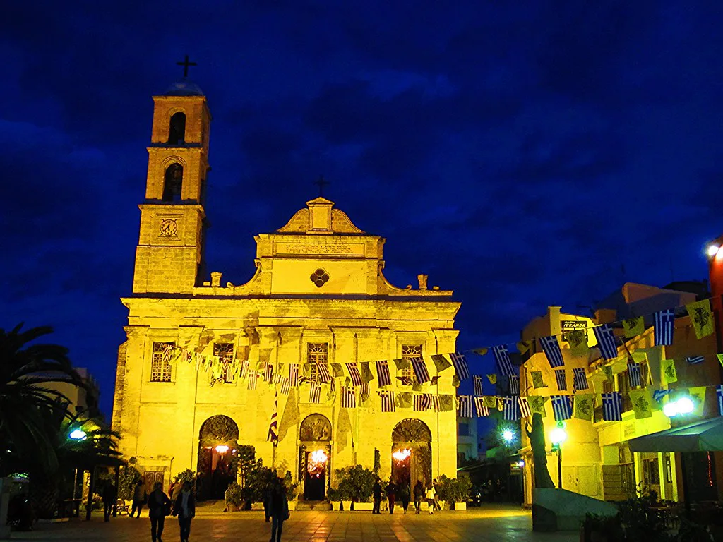 The Cathedral of the Presentation of the Virgin Mary (Trimartiri) (Night), Chania
