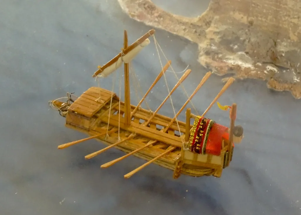 Wooden Ship with Oars, Chania