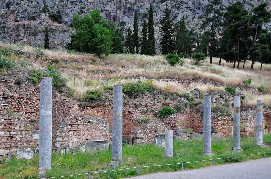 Opus mixtum at the Roman agora, Delphi, Greece