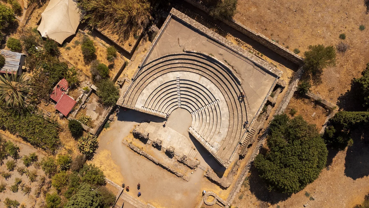The Roman Odeon of Kos from above