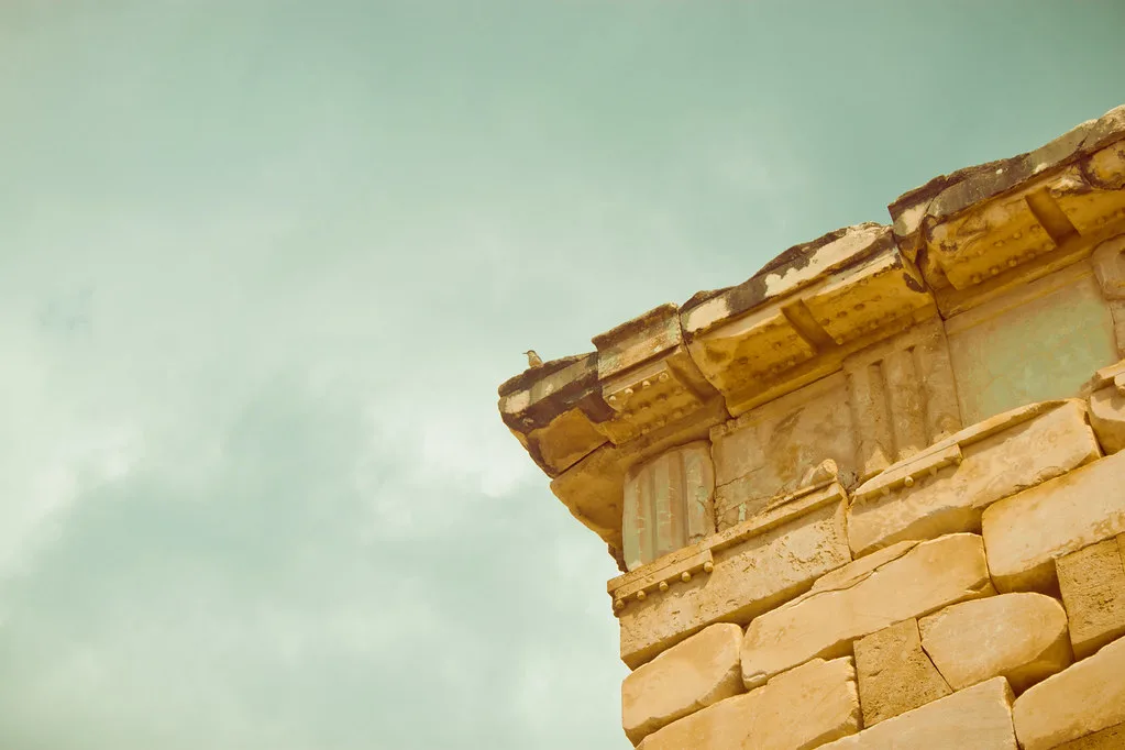 Corner of the Treasury of the Athenians, Delphi