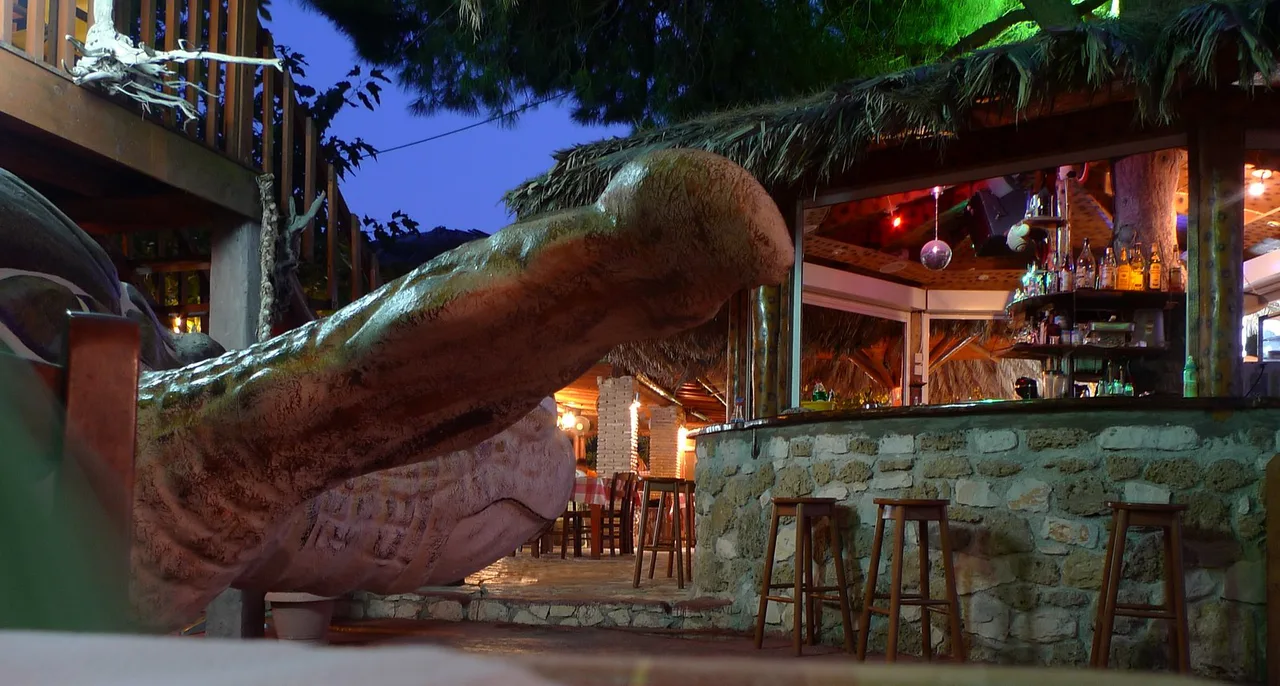 Giant Turtle Attacks The Bar, Greece