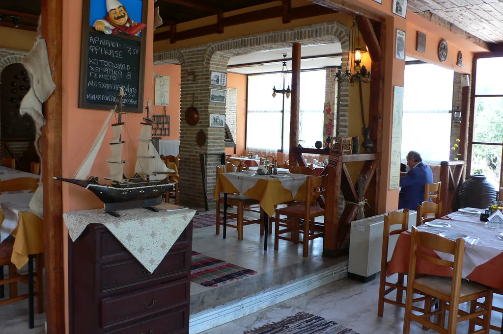 Sunday lunch in a Greek Taverna, Greece