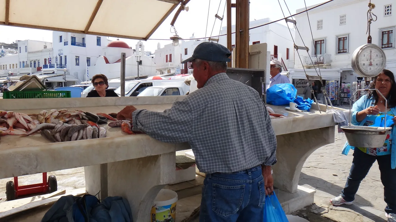 Mykonos fish market