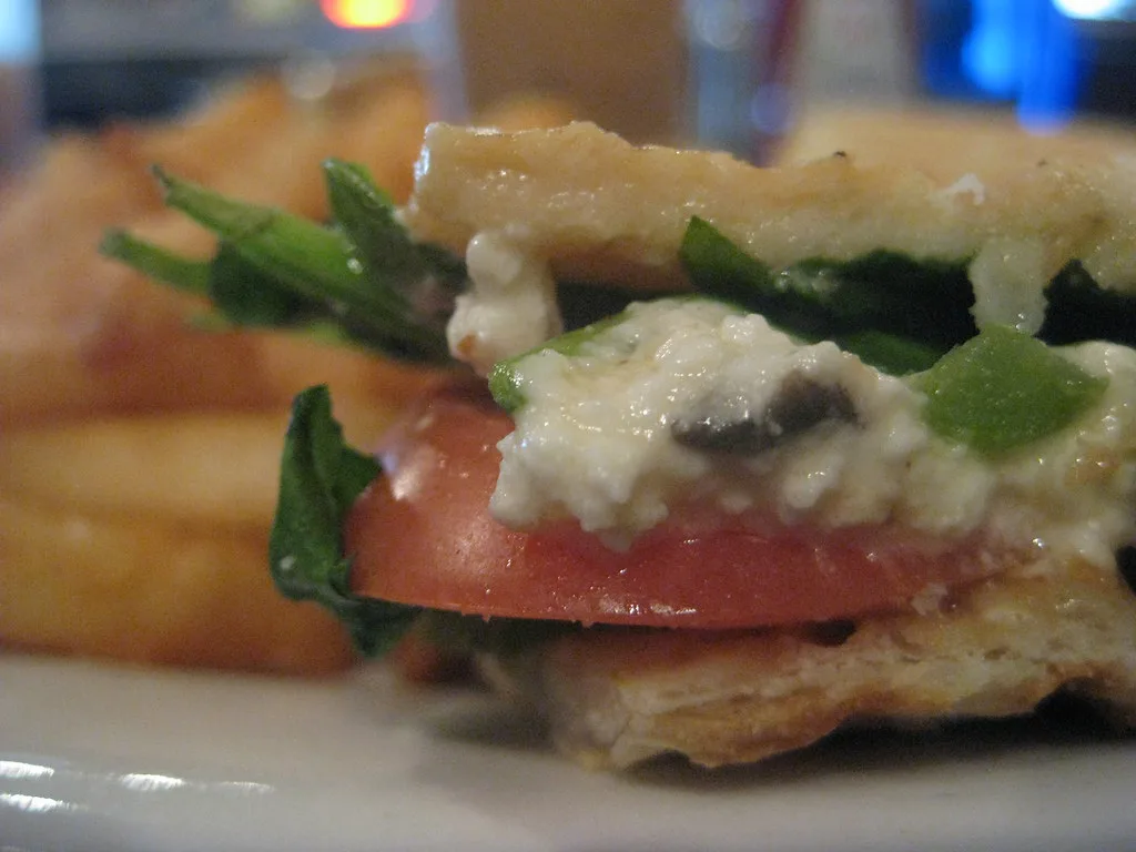 Greek Village panini with fries ($6) at Mykonos Taverna, Atlanta, GA