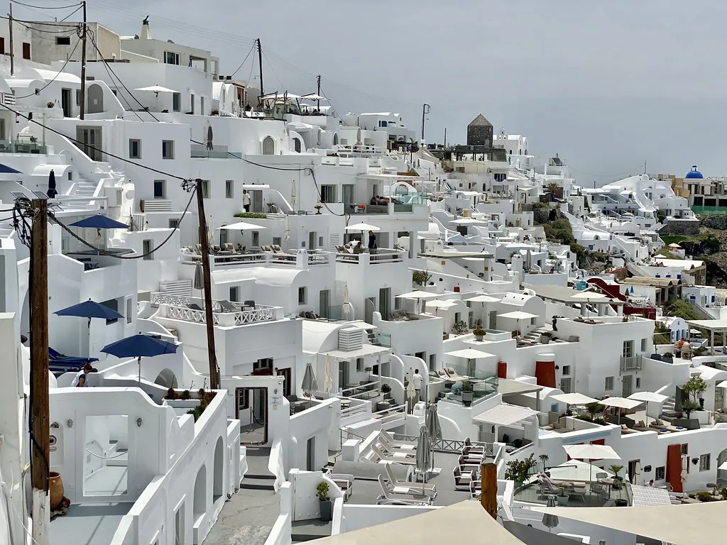 Hillside Buildings, Imerovigli, Greece, Santorini