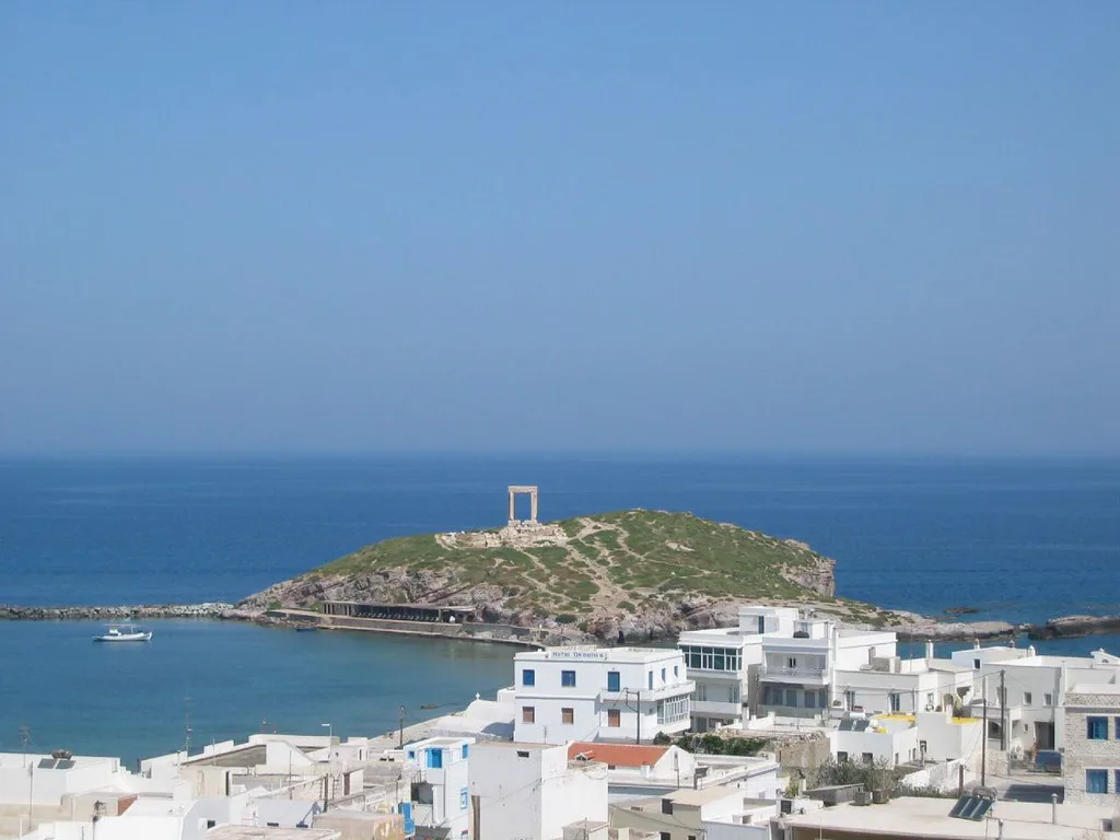Looking back from top of Naxos Town