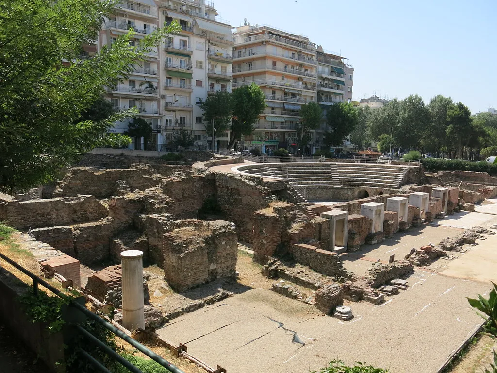 Venue view: the Roman Forum (Roman Agora) archaeological site in Thessaloniki, Greece. Resized and converted to WebP.