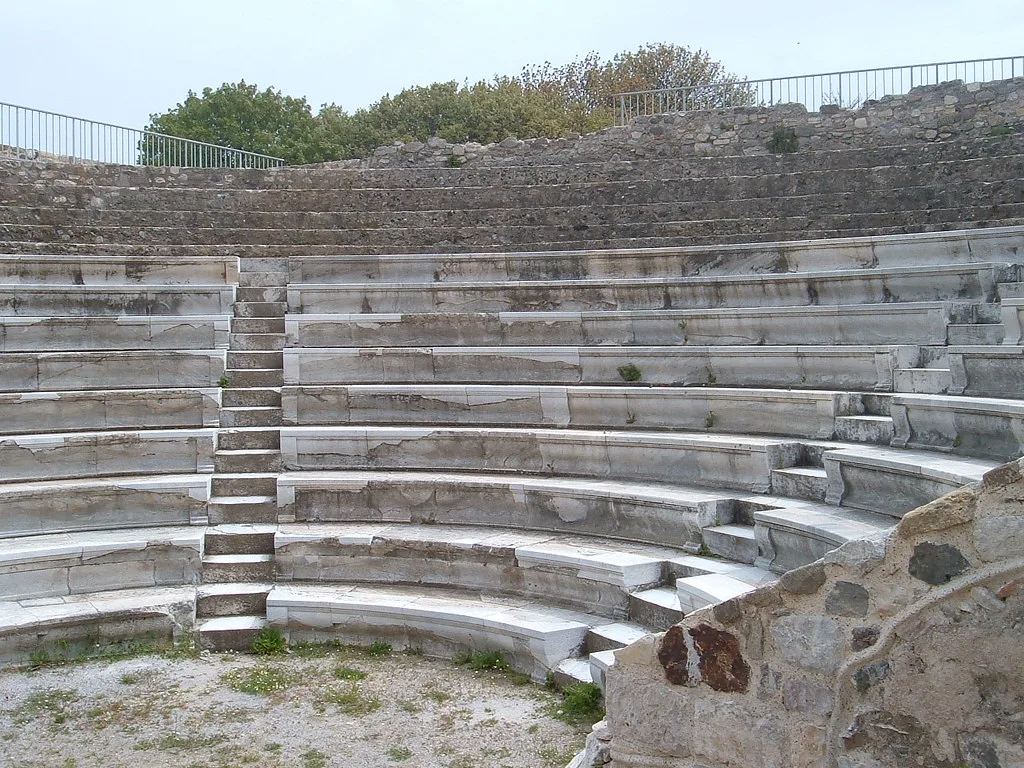 Venue view: ancient theatre remains in Kos Resized and converted to WebP.