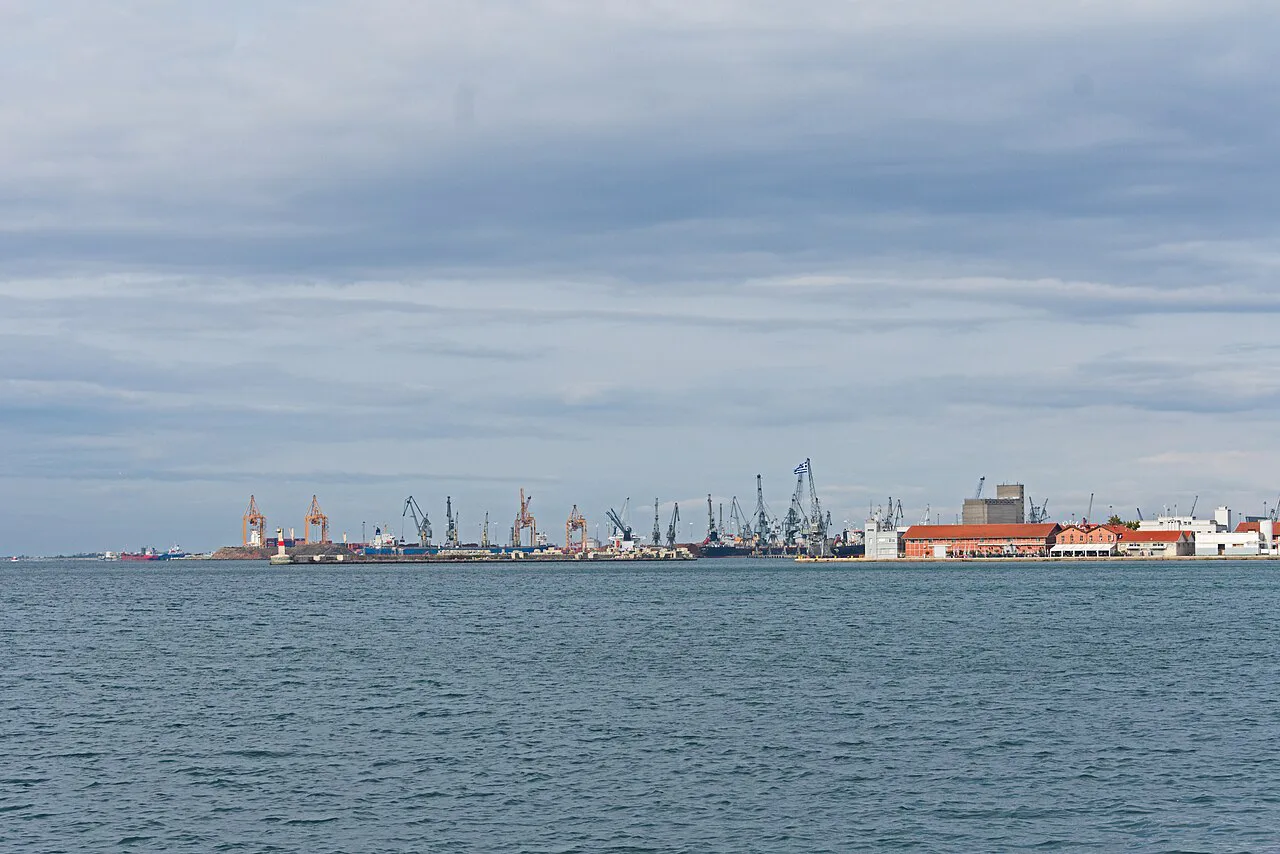 Thessaloniki Panorama of the port from Nikis
